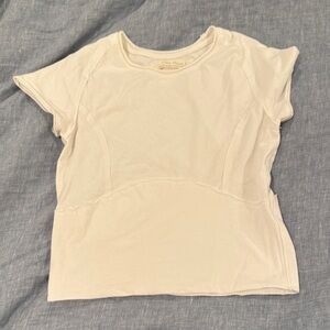 Women's white cropped tee